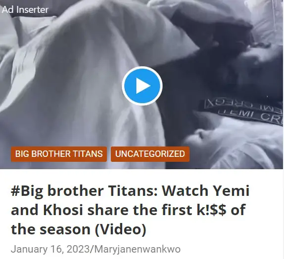 #Big Brother Titans: Yemi and Khosi are sm00ch!ng last night, it was Intense (video)